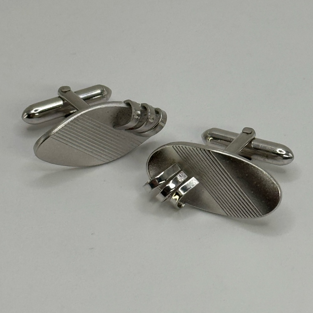 Swank Vtg Oval Cufflinks